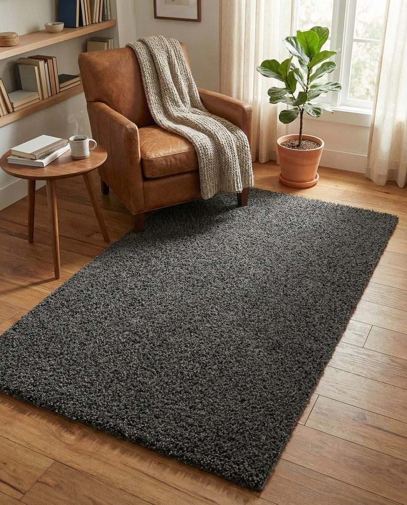Plush Oasis Collection Area Rug - Serenity (Graphite Gray) Rectangle Graphite Gray  lifestyle 29