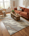 Sienna Collection Area Rug -  Tuscany Rectangle Gray and Ivory  lifestyle 20