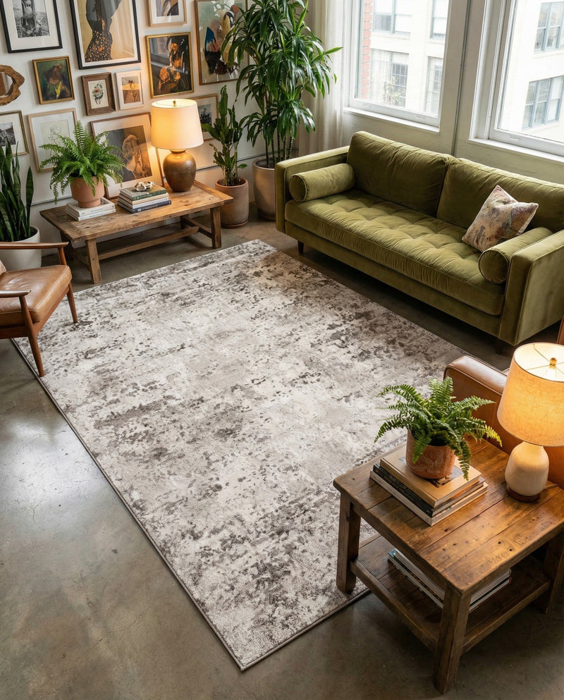 Luminara Sands Collection Area Rug - Elysium (Stone Gray) Rectangle Stone Gray  lifestyle 26