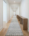Mediterranean Lattice Collection Area Rug - Santorini (Gray) Runner Gray  lifestyle 71