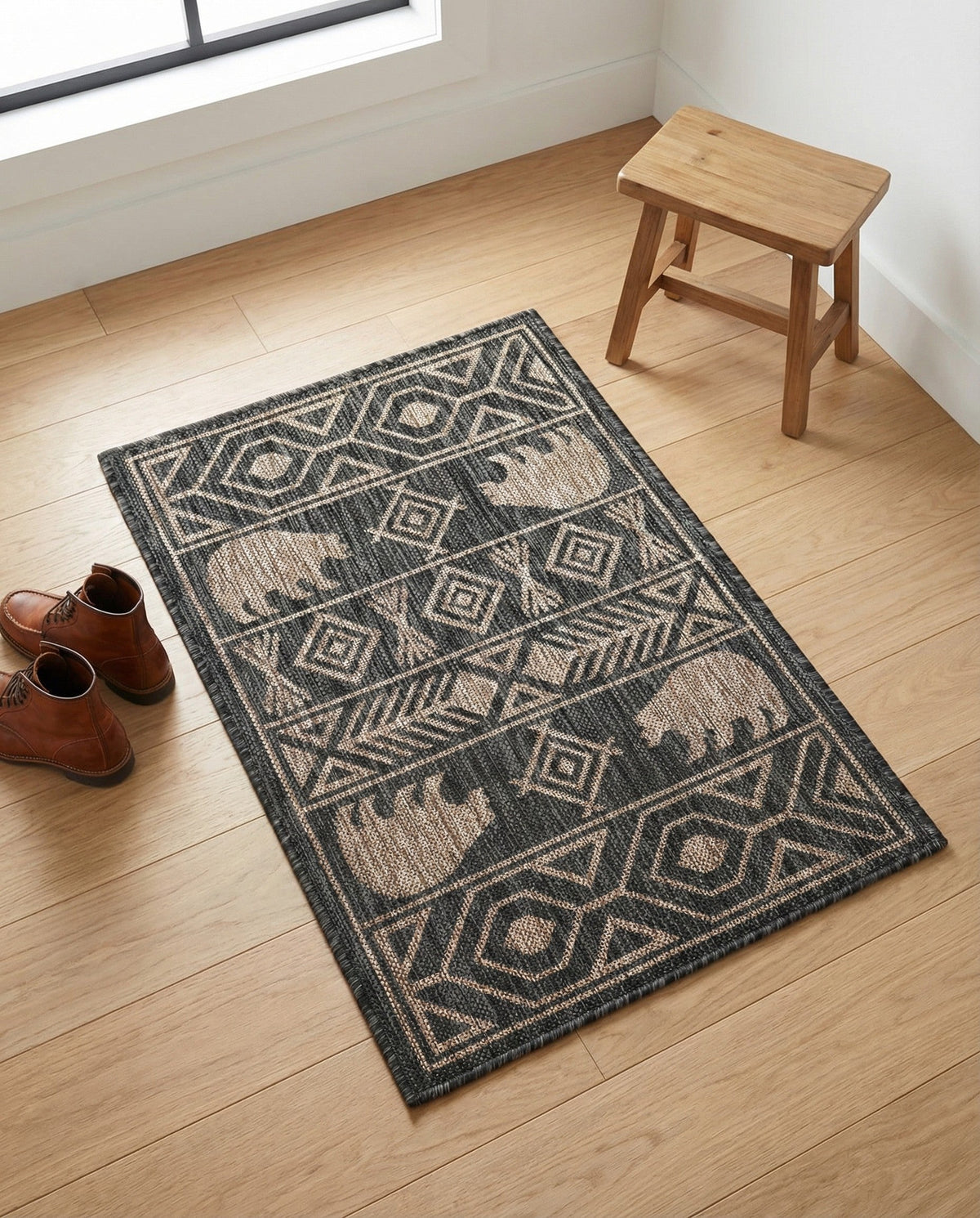 Mesa Oasis Rugs Collection Area Rug - Sundown Rectangle Black  lifestyle 31