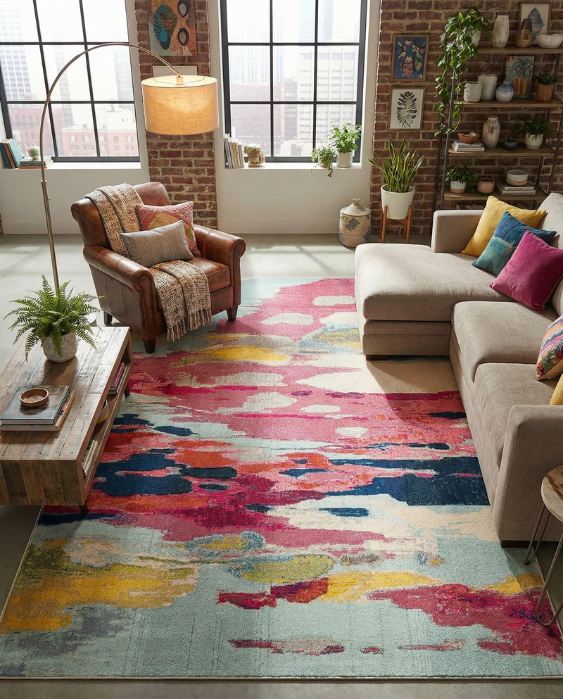 Marrakesh Elegance Collection Area Rug -  Skhirat Rectangle Pink  lifestyle 18