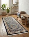 Persian Elegance Collection Area Rug -  Hamedan (Navy Blue) Runner Navy Blue  lifestyle 87