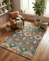 Savannah Threads Collection Area Rug - Greenwich Rectangle Multi  lifestyle 12