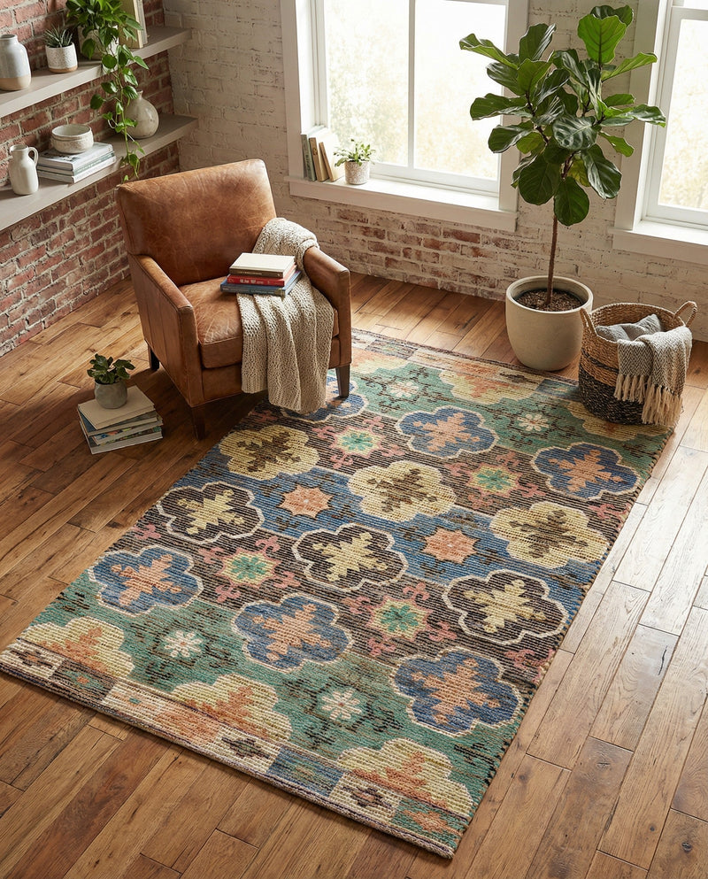Savannah Threads Collection Area Rug - Greenwich Rectangle Multi  lifestyle 12
