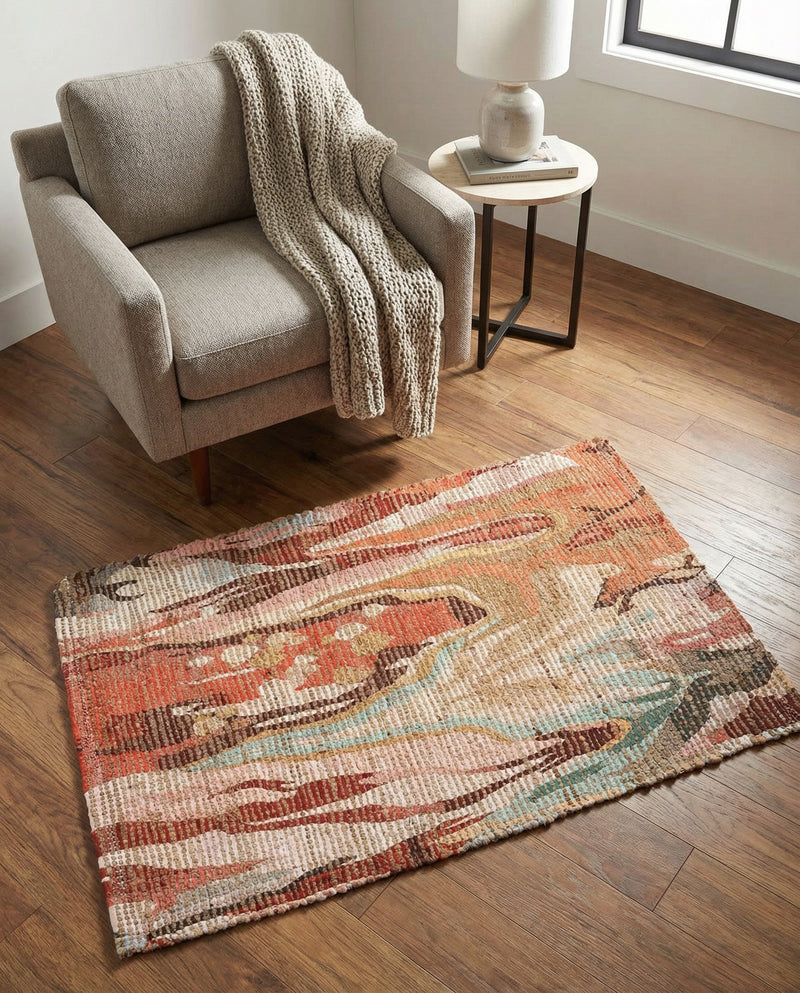 Savannah Threads Collection Area Rug -  Taklamakan Rectangle Multi  lifestyle 3