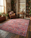 Zahara Oasis Collection Area Rug -  Tangier Rectangle Rust Red  lifestyle 9