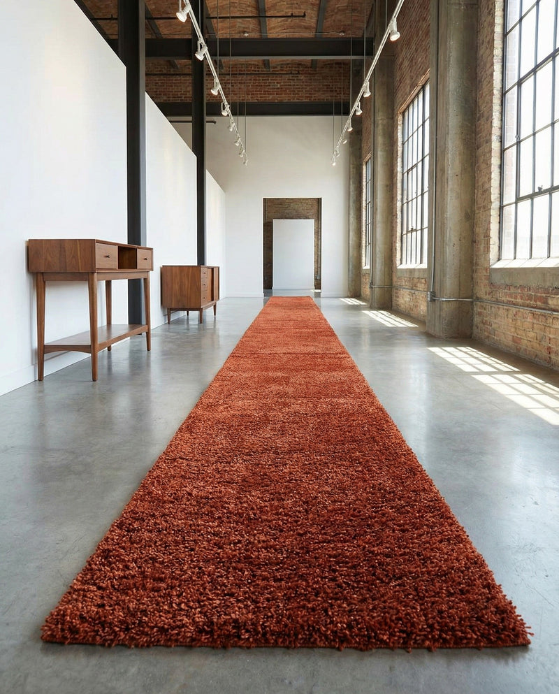 Plush Oasis Collection Area Rug - Serenity (Terracotta) Runner Terracotta  lifestyle 87