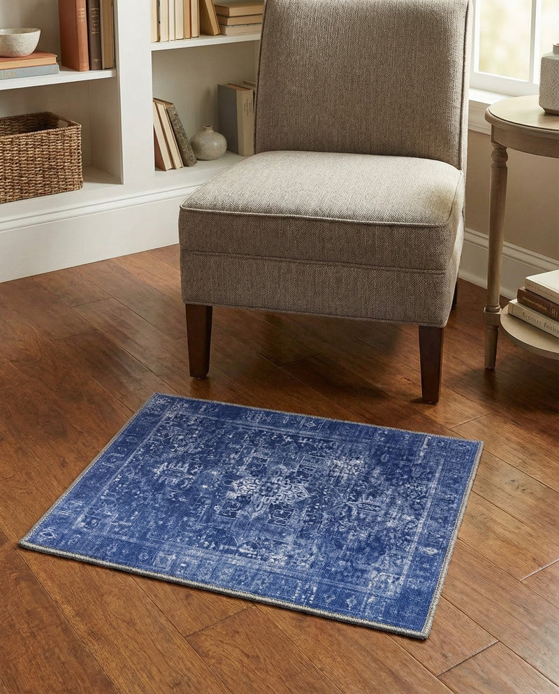 Heritage Elegance Collection Area Rug -  Windsor (Navy Blue) Rectangle Navy Blue  lifestyle 4