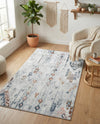 Aegean Elegance Washables Collection Area Rug -  Zakynthos Rectangle Ivory Gray  lifestyle 56