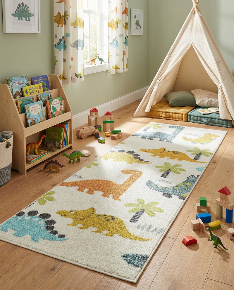 Wonder Tykes Collection Area Rug -  Pastiche Runner Ivory  lifestyle 52