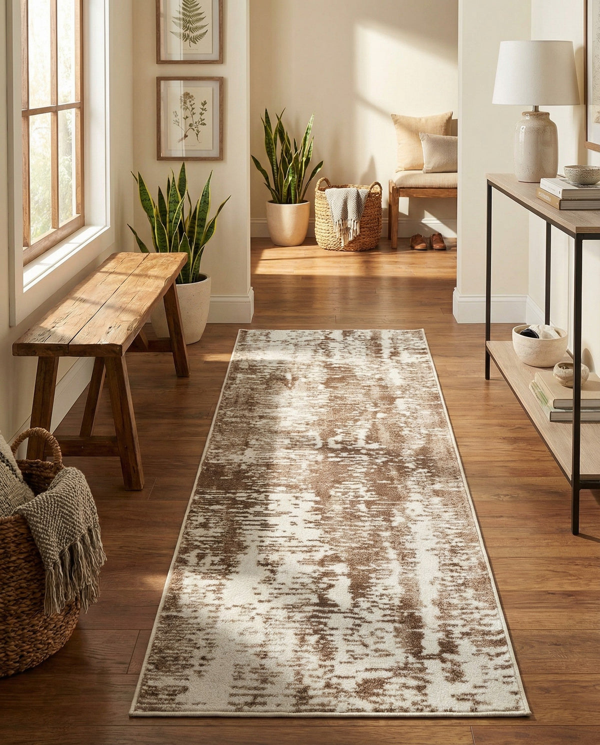 Coastal Haven Collection Area Rug -  Pelican Runner Ivory  lifestyle 129