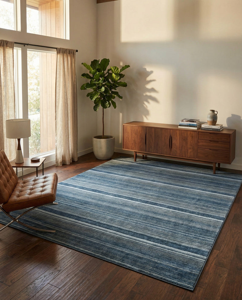 Jewel Oasis Collection Area Rug - Sapphire (Blue) Rectangle Blue  lifestyle 5