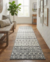Mediterranean Lattice Collection Area Rug -  Casablanca (Ivory and Gray) Runner Ivory and Gray  lifestyle 77