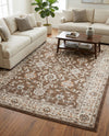 Savannah Elegance Collection Area Rug - Augusta (Brown) Rectangle Brown  lifestyle 16