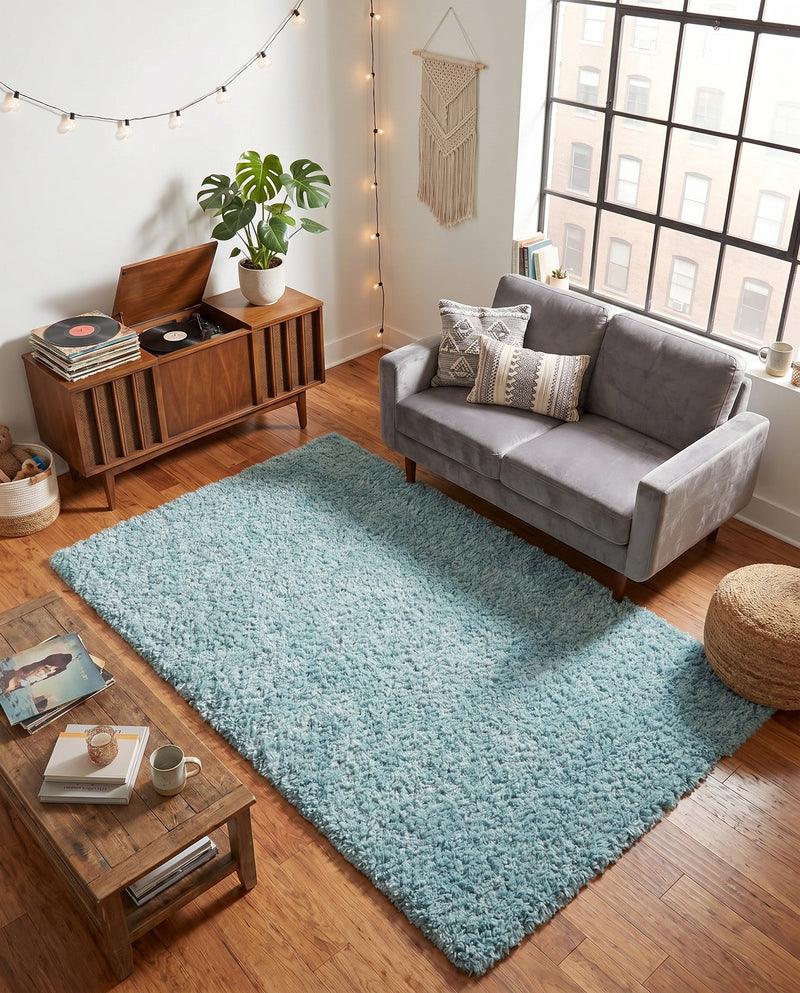 Alpine Plush Collection Area Rug -  Cortina (Aqua) Rectangle Aqua  lifestyle 19