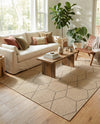 Sahara Sands Collection Area Rug -  Faiyum Rectangle Natural  lifestyle 24