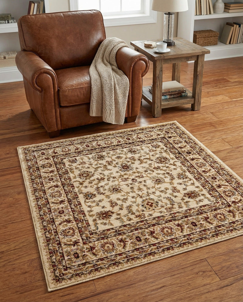 Jaipur Elegance Collection Area Rug -  Nahargarh (Cream) Square Cream  lifestyle 73