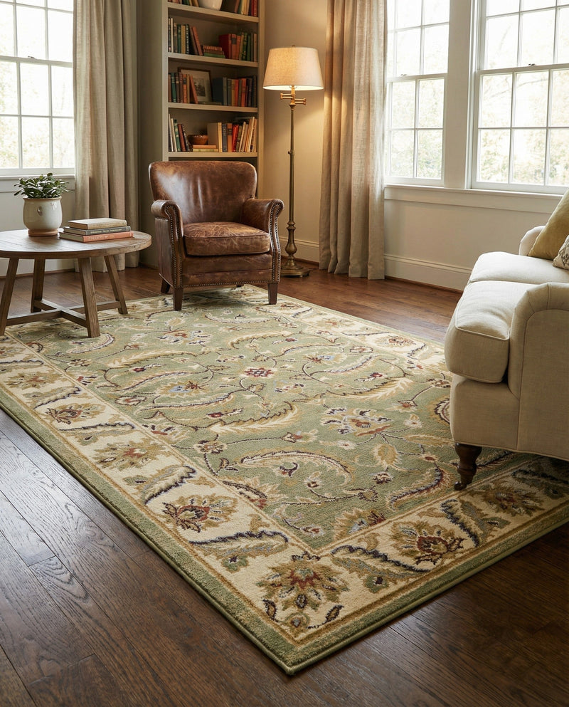 Jaipur Elegance Collection Area Rug -  Lal Rectangle Green  lifestyle 29