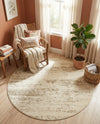 Studio Haven Collection Area Rug -  Gallery (Bone Beige) Round Bone Beige  lifestyle 66
