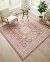 Tribal Terrace Treasures Collection Area Rug -  Incan Isle (Rust Red) Square Rust Red  lifestyle 77