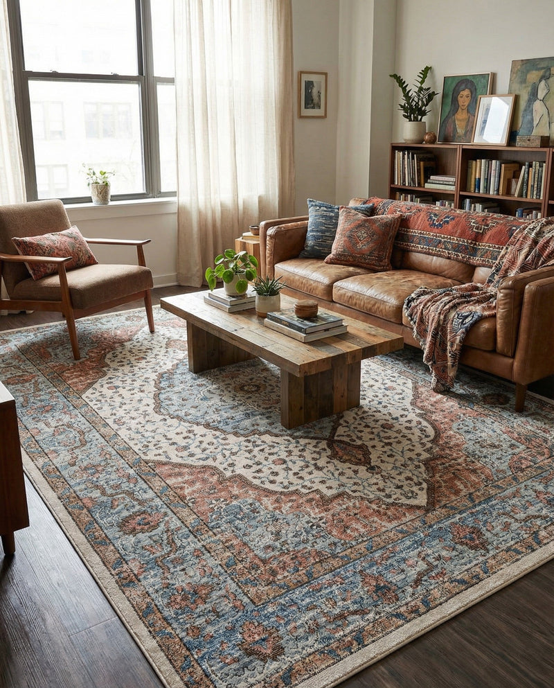 Mykonos Manor Collection Area Rug - Delos Rectangle Ivory  lifestyle 43