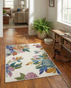 Meadow Breeze Collection Area Rug - Wildflower Rectangle Ivory  lifestyle 40