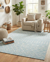 Marrakech Lattice Collection Area Rug - Medina (Light Blue) Rectangle Light Blue  lifestyle 3
