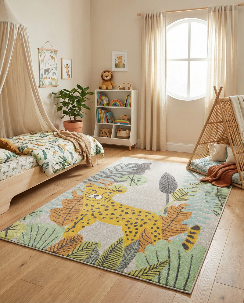 Wonder Tykes Collection Area Rug -  Puzzled Rectangle Gray  lifestyle 9
