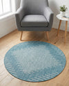 Urban Terrace Collection Area Rug -  Chelsea (Light Aqua) Round Light Aqua  lifestyle 26