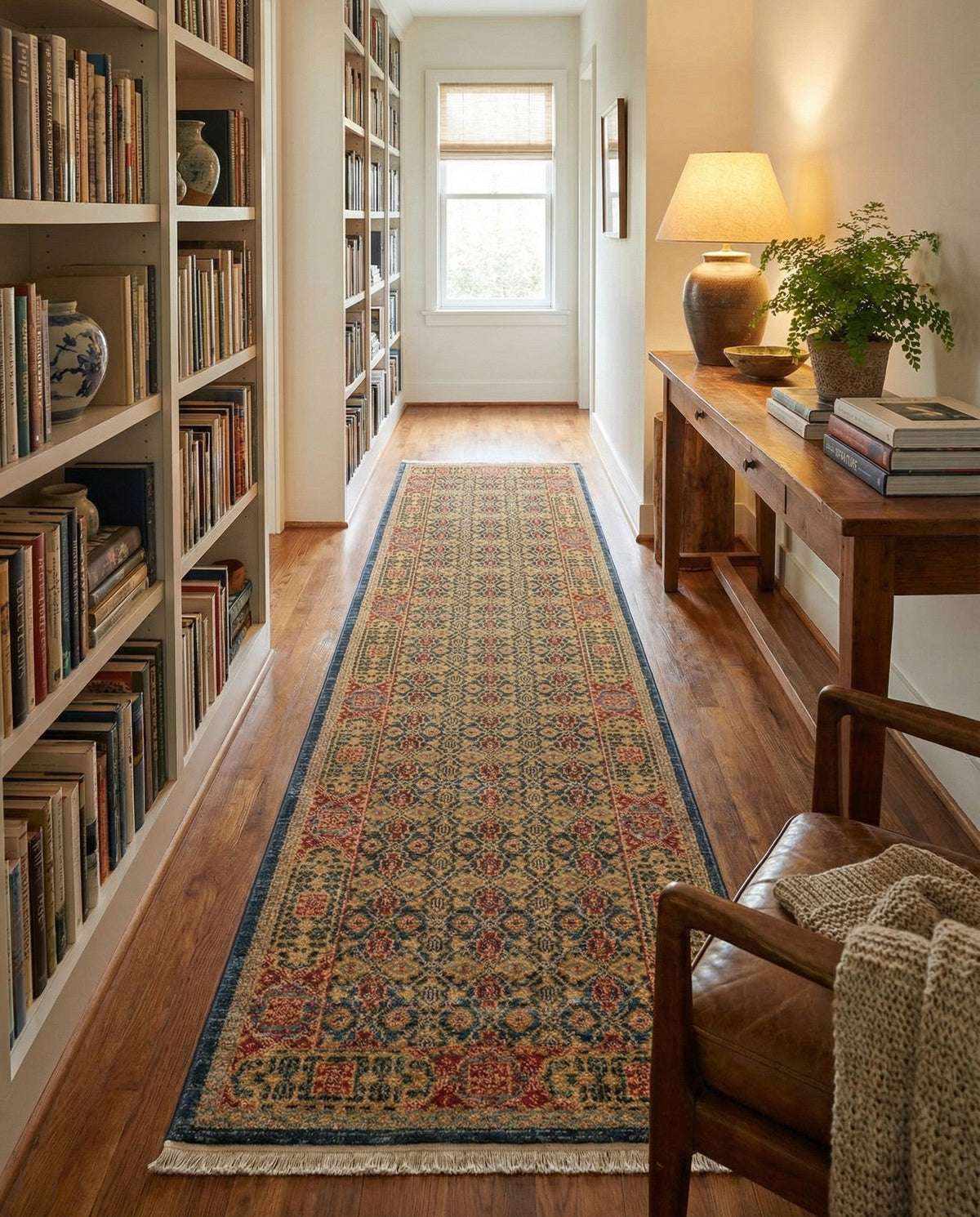 Ottoman Elegance Collection Area Rug -  Pamukkale Runner Navy Blue  lifestyle 98