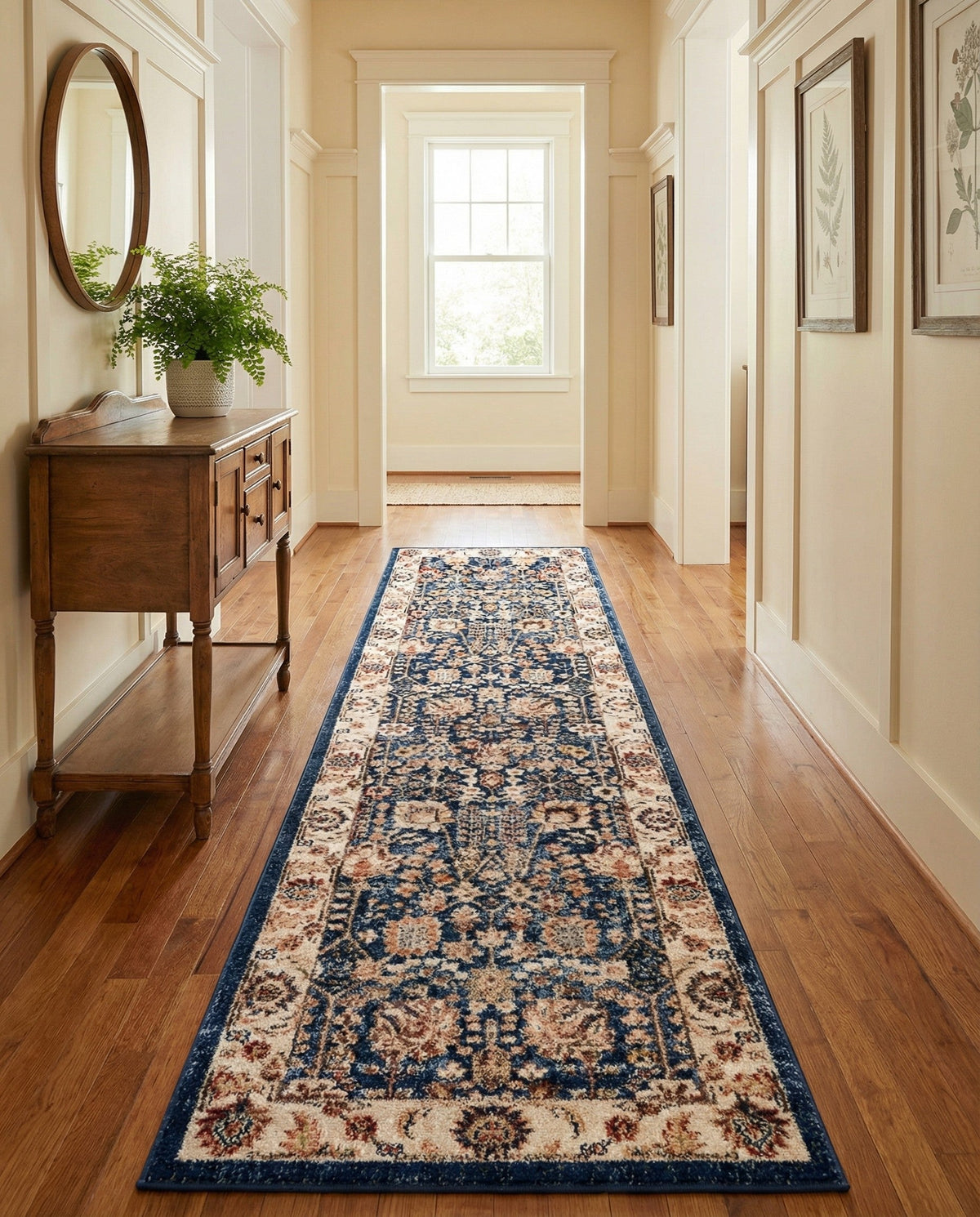 Eden Oasis Collection Area Rug -  Haven Runner Light Blue  lifestyle 90