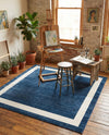 Studio Haven Collection Area Rug -  Alcove (Navy Blue) Square Navy Blue  lifestyle 57