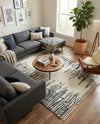 Tranquil Tides Shag Collection Area Rug - Marina Rectangle White  lifestyle 49