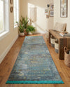 Caribbean Breeze Collection Area Rug -  Martinique Runner Turquoise  lifestyle 51