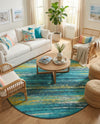 Seaside Haven Rugs Collection Area Rug -  Sandbar Round Multi.Blue  lifestyle 73