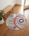 Urban Terrace Collection Area Rug -  Plaza Round Multi  lifestyle 77