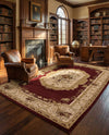 Versailles Elegance Collection Area Rug -  Louveciennes (Red) Rectangle Red  lifestyle 27
