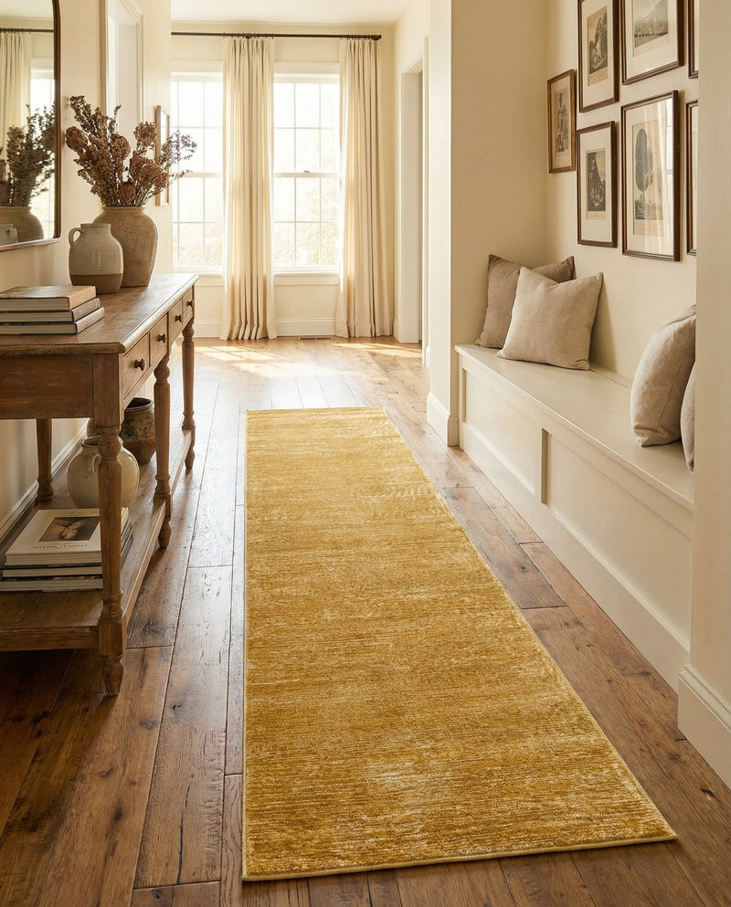 Bloomsbury Elegance Collection Area Rug -  Kensington (Yellow) Runner Yellow  lifestyle 51