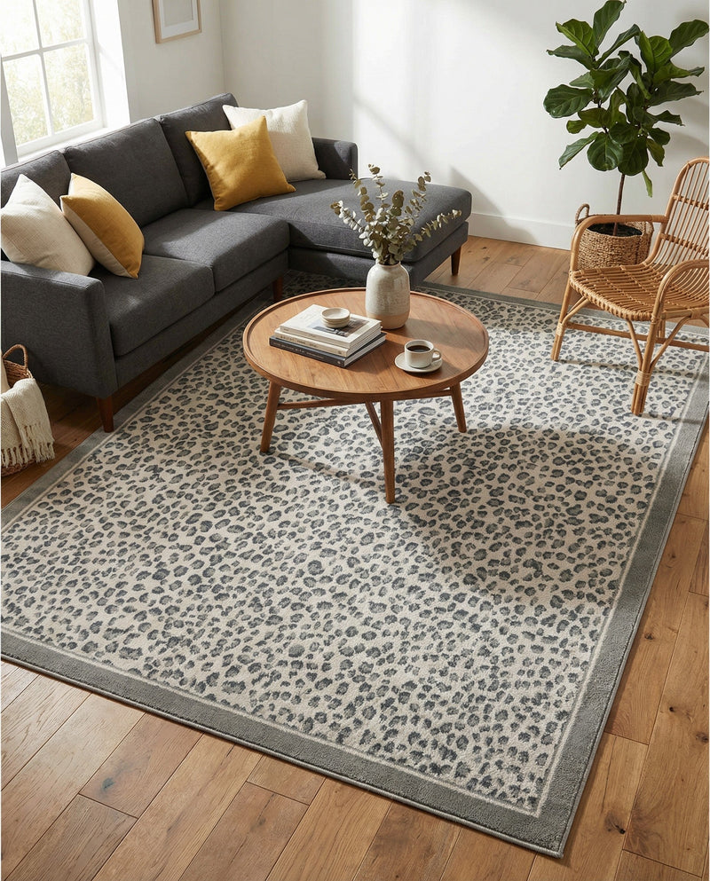 Savannah Sojourn Collection Area Rug - Serengeti Rectangle Gray  lifestyle 7