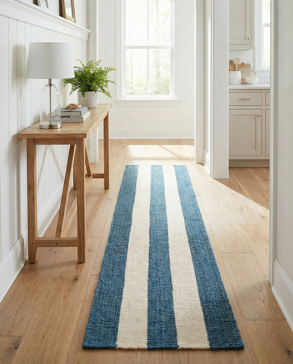 Martha's Vineyard Blueprints Collection Area Rug - Edgartown Runner Sky blue  lifestyle 194