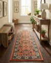 Casablanca Tapestry Collection Area Rug -  Marrakech (Salmon) Runner Salmon  lifestyle 58