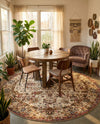 Neptune Elegance Collection Area Rug -  Galatea (Beige Cream) Round Beige Cream  lifestyle 33