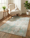 Lagoon Oasis Collection Area Rug -  Seagrass Rectangle Teal  lifestyle 40