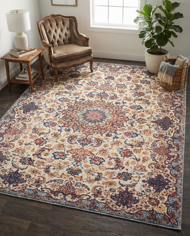 Bazaar Chic Collection Area Rug -  Meknes Rectangle Beige  lifestyle 18