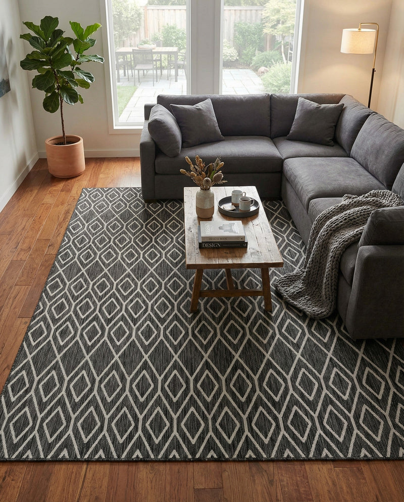 Urban Oasis Rugs Collection Area Rug -  Boulevard (Charcoal Gray) Rectangle Charcoal Gray  lifestyle 8