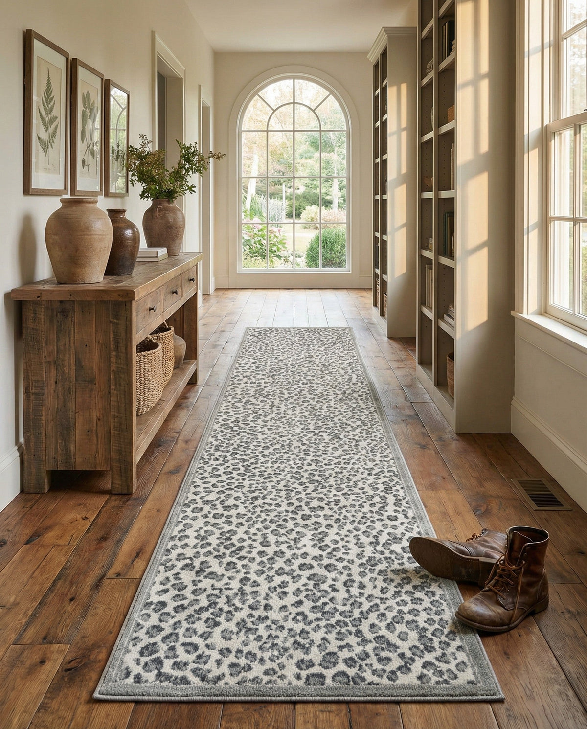 Savannah Sojourn Collection Area Rug - Serengeti Runner Gray  lifestyle 170