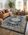 Eden Oasis Collection Area Rug -  Refuge (Dark Blue) Rectangle Dark Blue  lifestyle 16