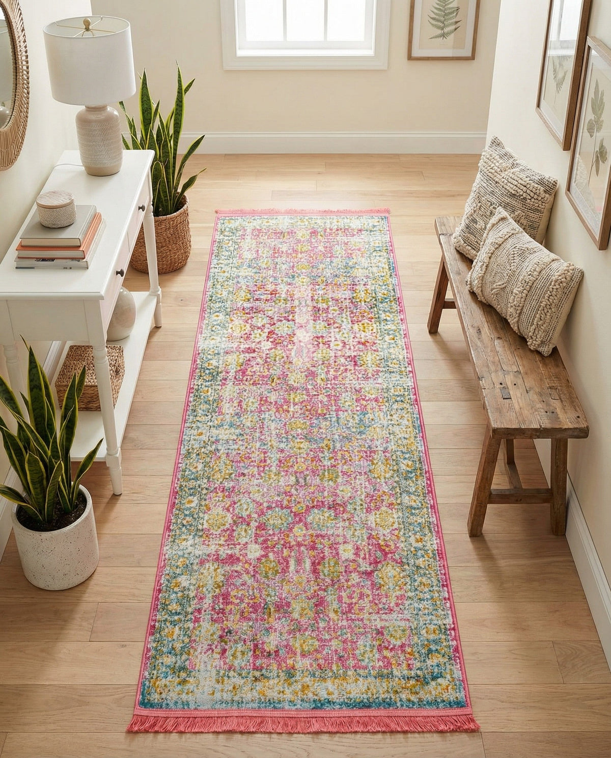 Arcadia Rugs Collection Area Rug -  Shangri-La Runner Pink  lifestyle 92