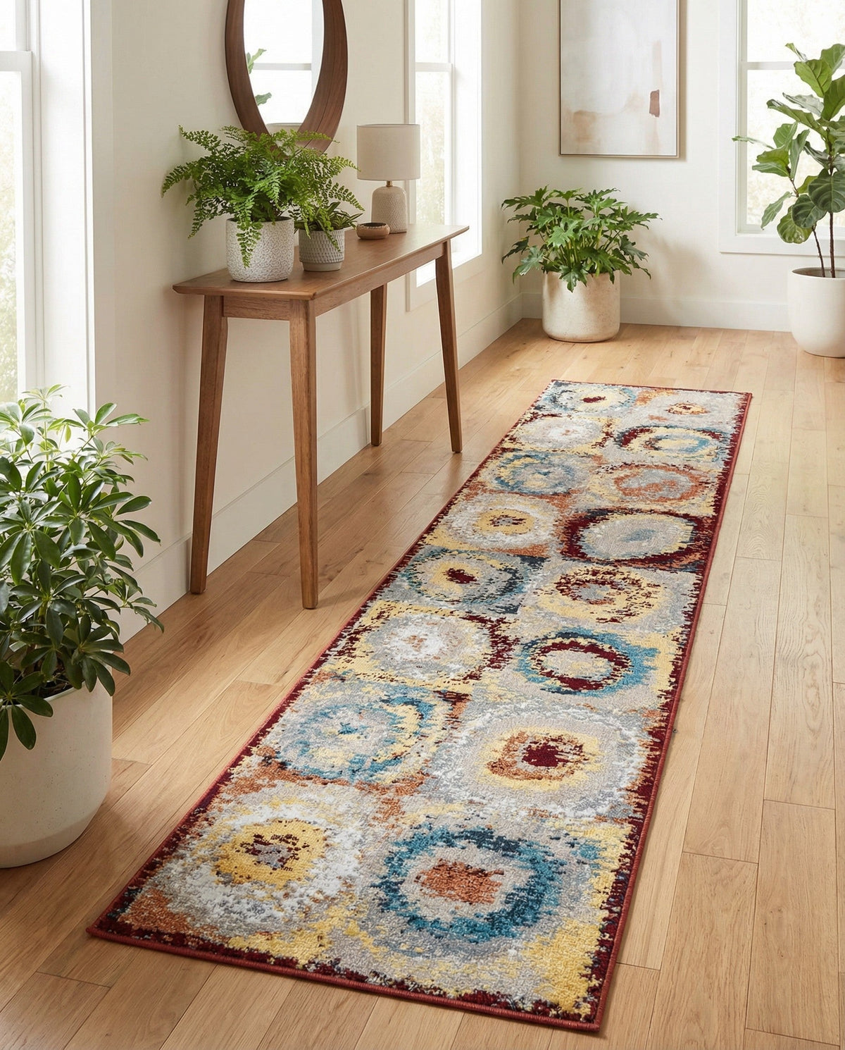 Aegean Elegance Washables Collection Area Rug -  Rhodes Runner Multi  lifestyle 83
